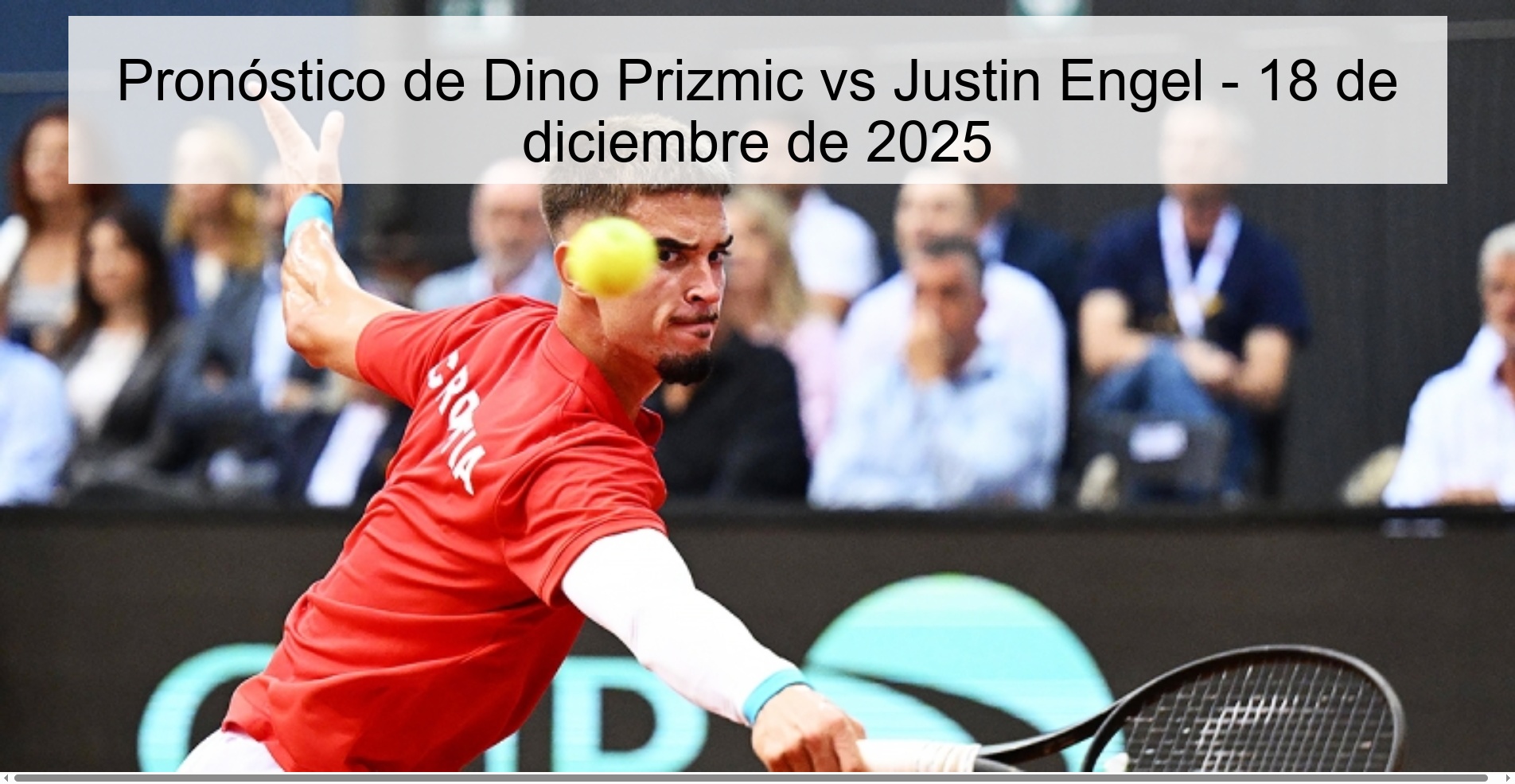 Pronóstico de Dino Prizmic vs Justin Engel - 18 de diciembre de 2025 Pronóstico de Dino Prizmic vs Justin Engel - 18 de diciembre de 2025