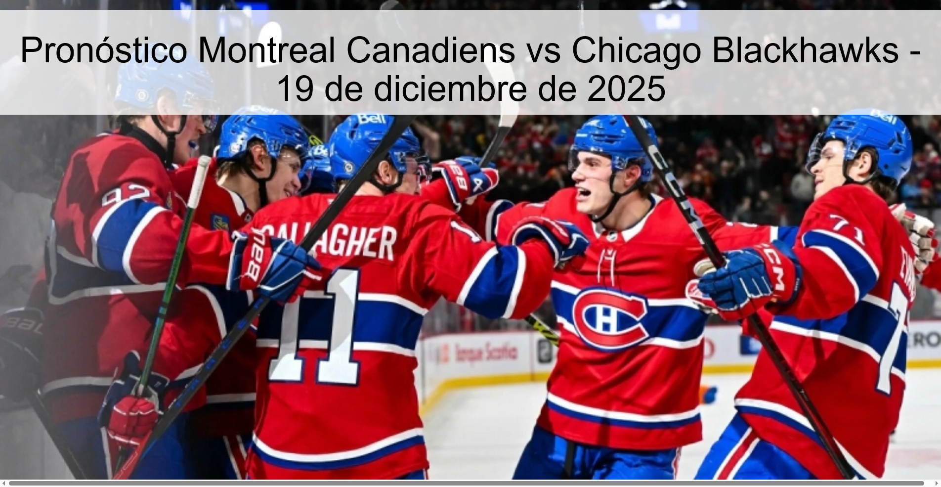 Montreal Canadiens vs Chicago Blackhawks Prediction – December 19, 2025