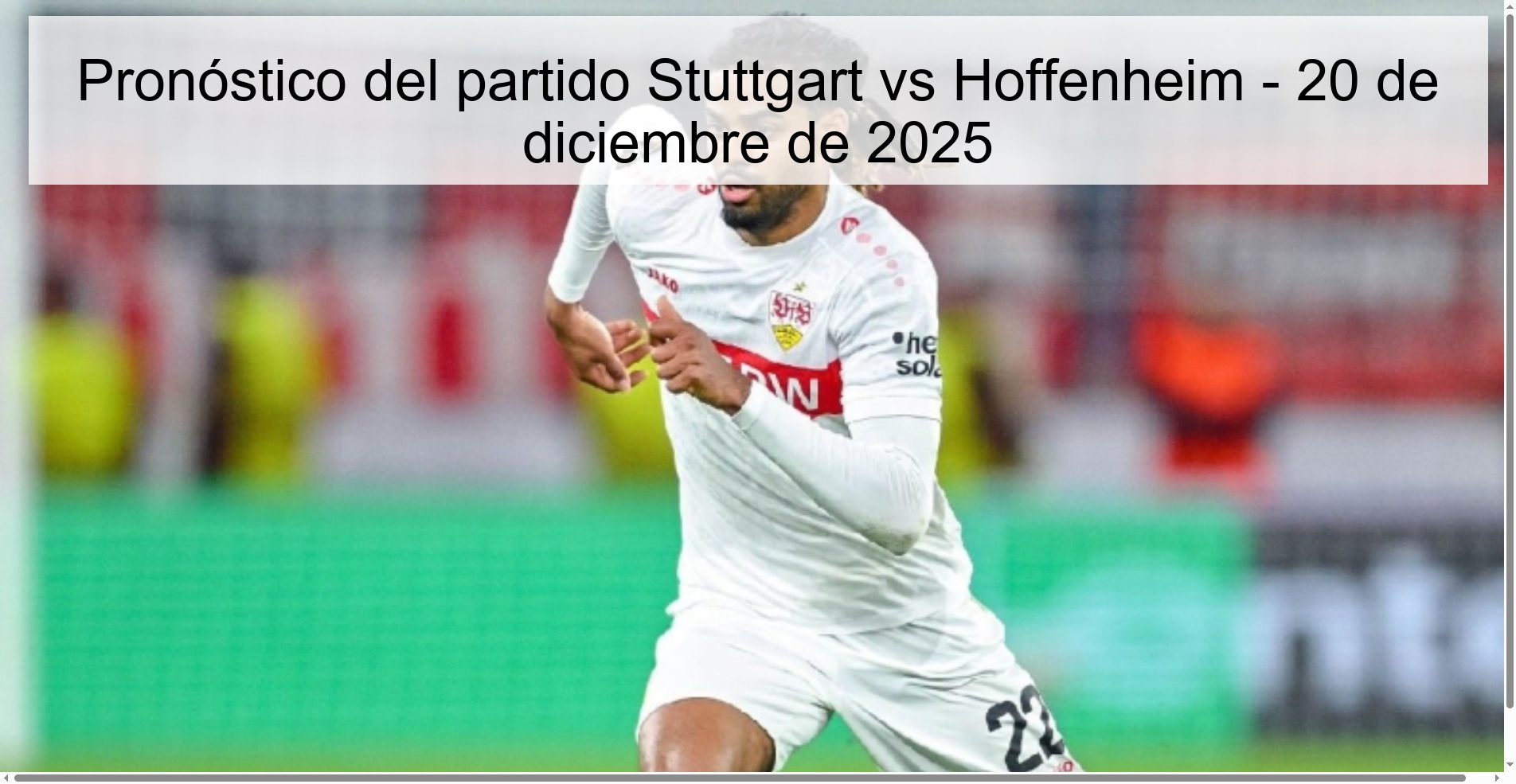 Stuttgart vs Hoffenheim Prediction – December 20, 2025