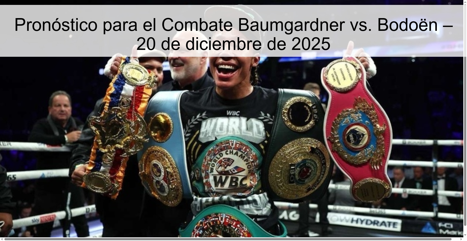 Prediction for the Baumgardner vs. Fight Bodoën – December 20, 2025
