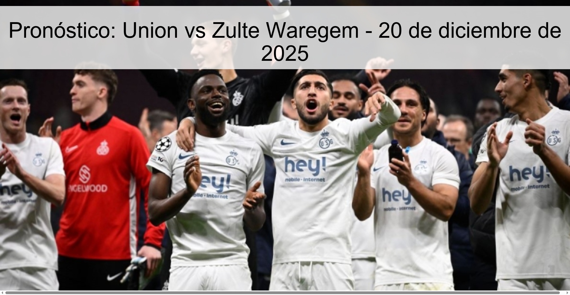 Prediction: Union vs Zulte Waregem – December 20, 2025