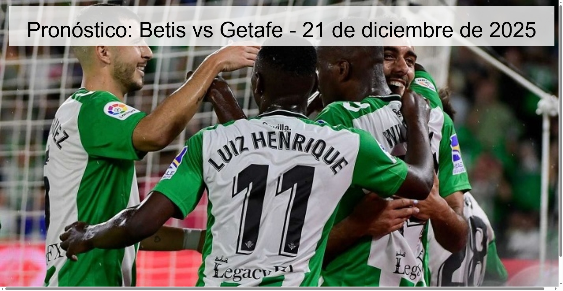 Pronóstico: Betis vs Getafe - 21 de diciembre de 2025