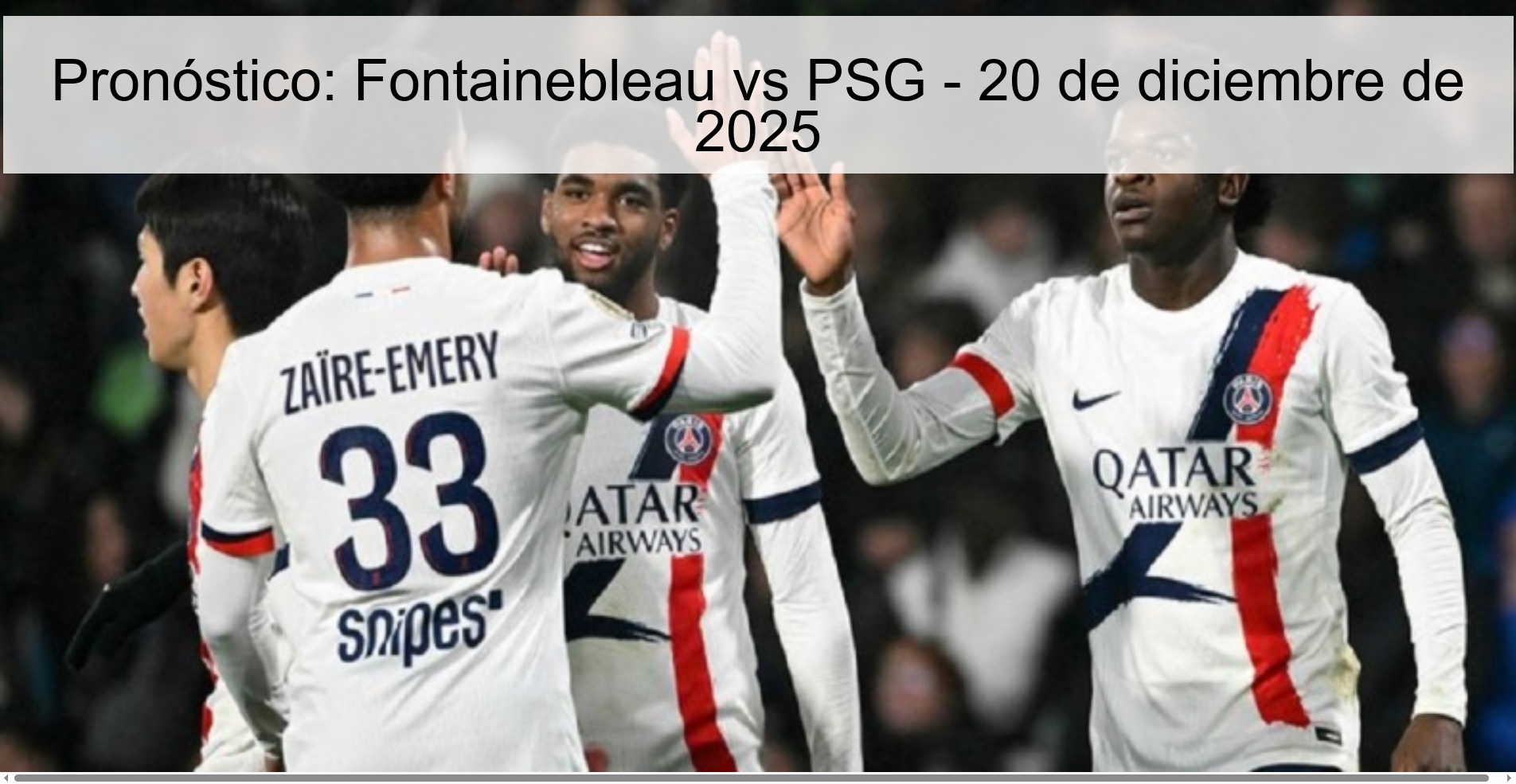 Prediction: Fontainebleau vs PSG – December 20, 2025