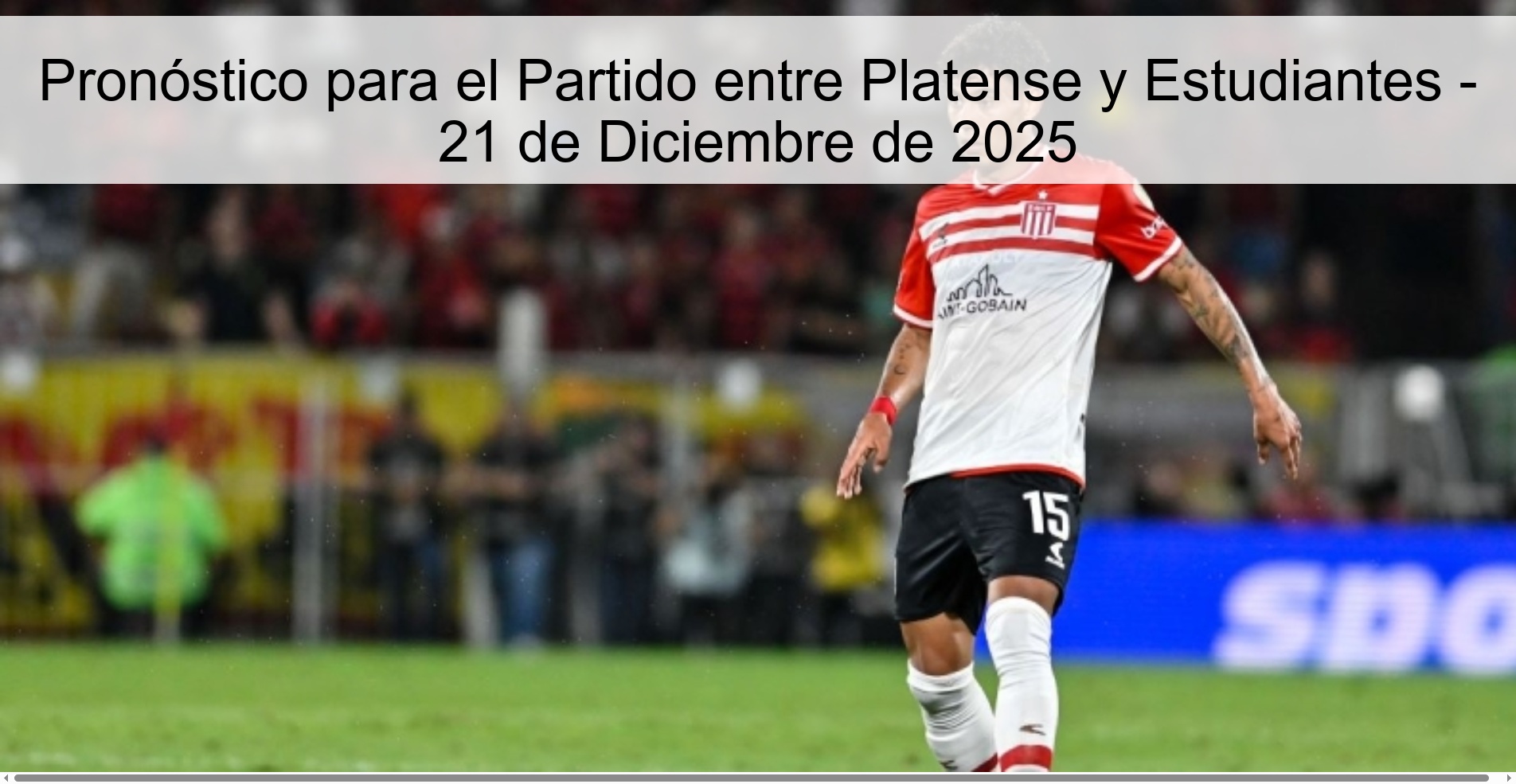 Prediction for the Match between Platense and Estudiantes - December 21, 2025