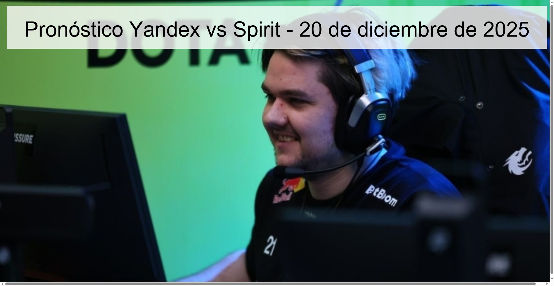 Yandex vs Spirit Prediction – December 20, 2025