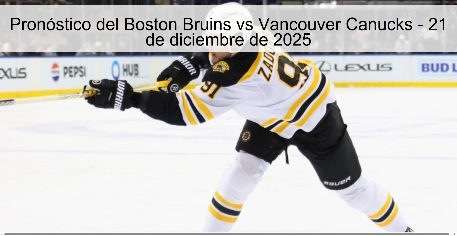 Boston Bruins vs Vancouver Canucks Prediction – December 21, 2025