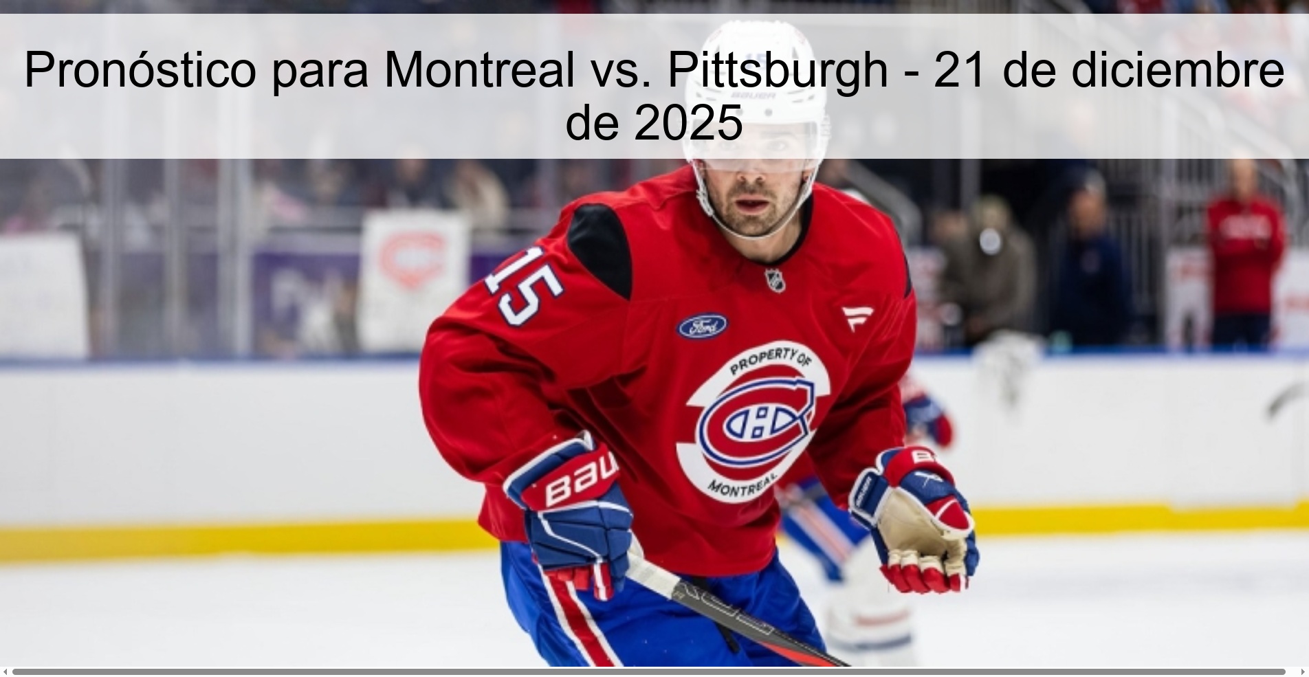 Prediction for Montreal vs. Pittsburgh - December 21, 2025