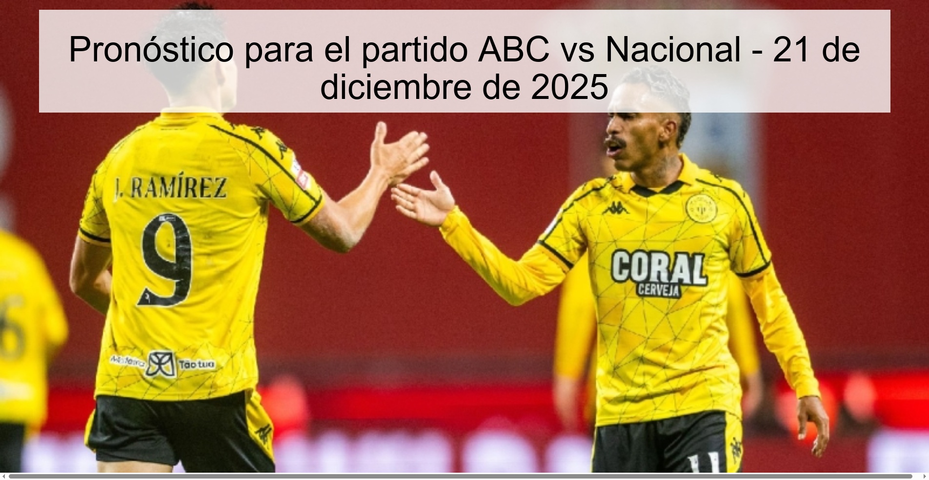 Prediction for the ABC vs Nacional match - December 21, 2025