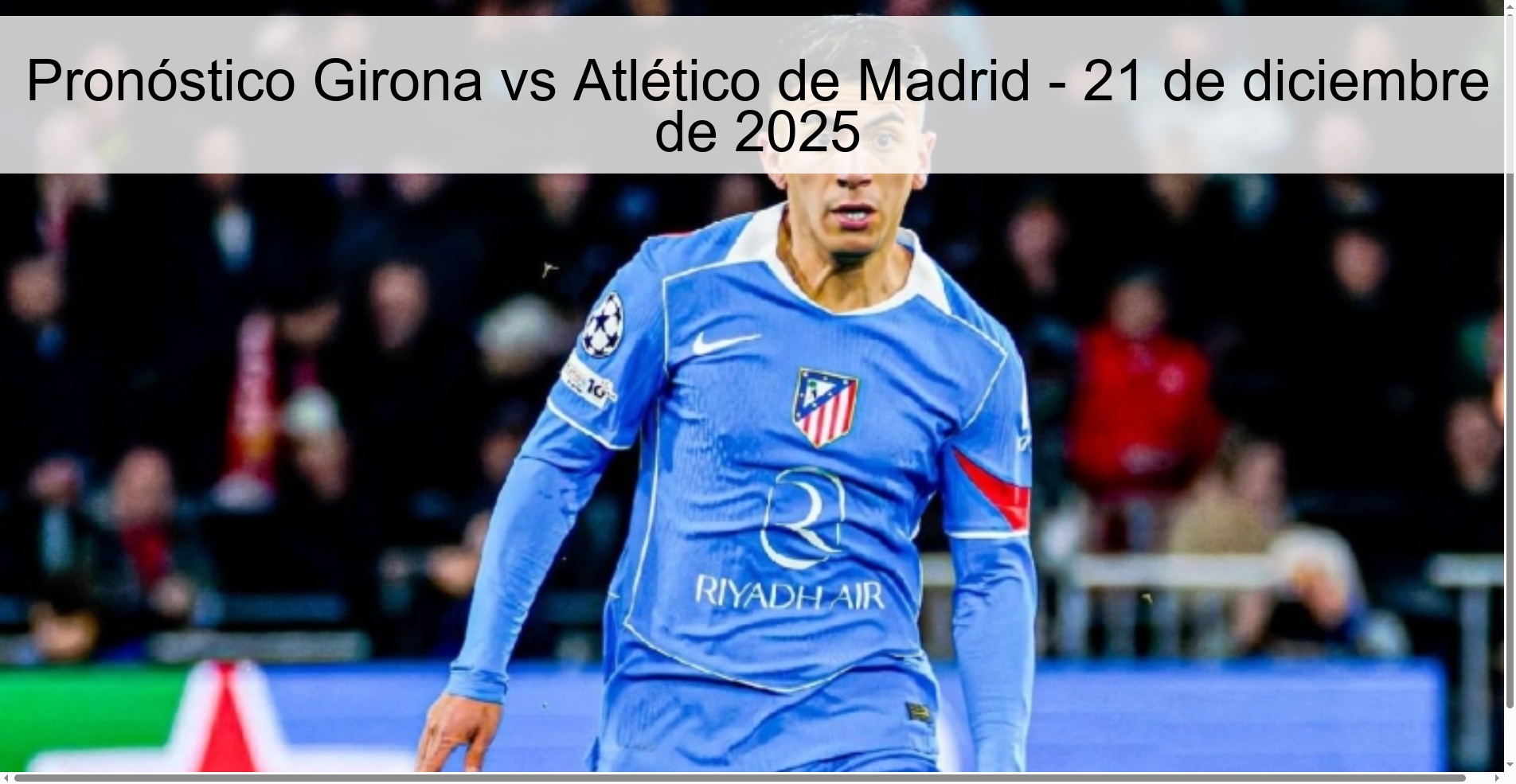 Girona vs Atlético de Madrid Prediction - December 21, 2025