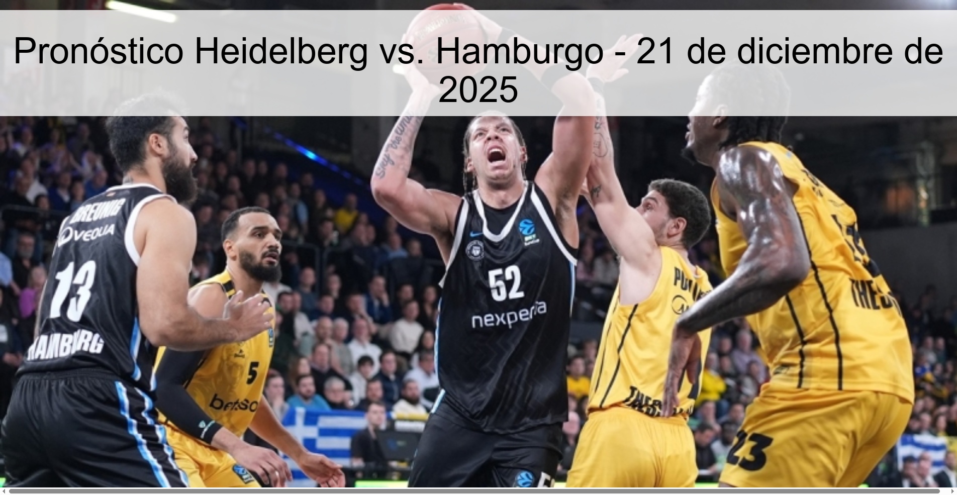 Heidelberg vs. Prediction Hamburg - December 21, 2025