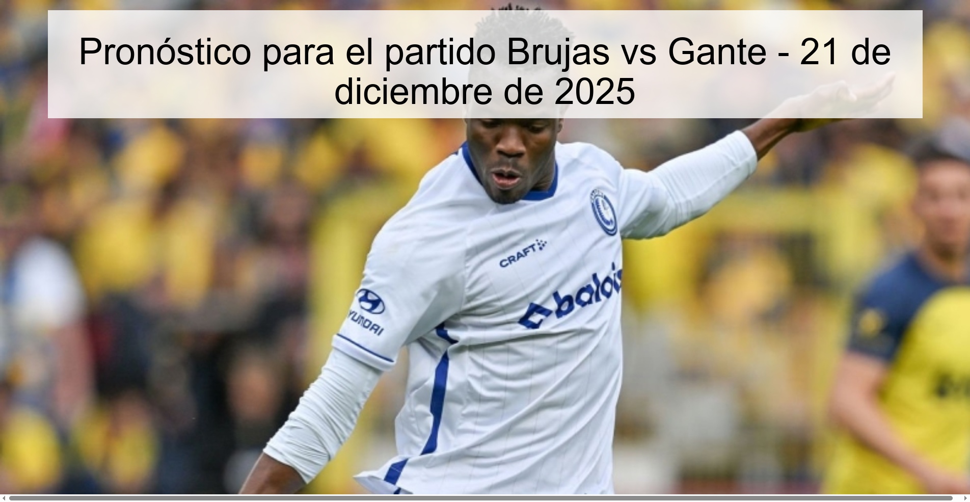 Prediction for the match Bruges vs Ghent - December 21, 2025