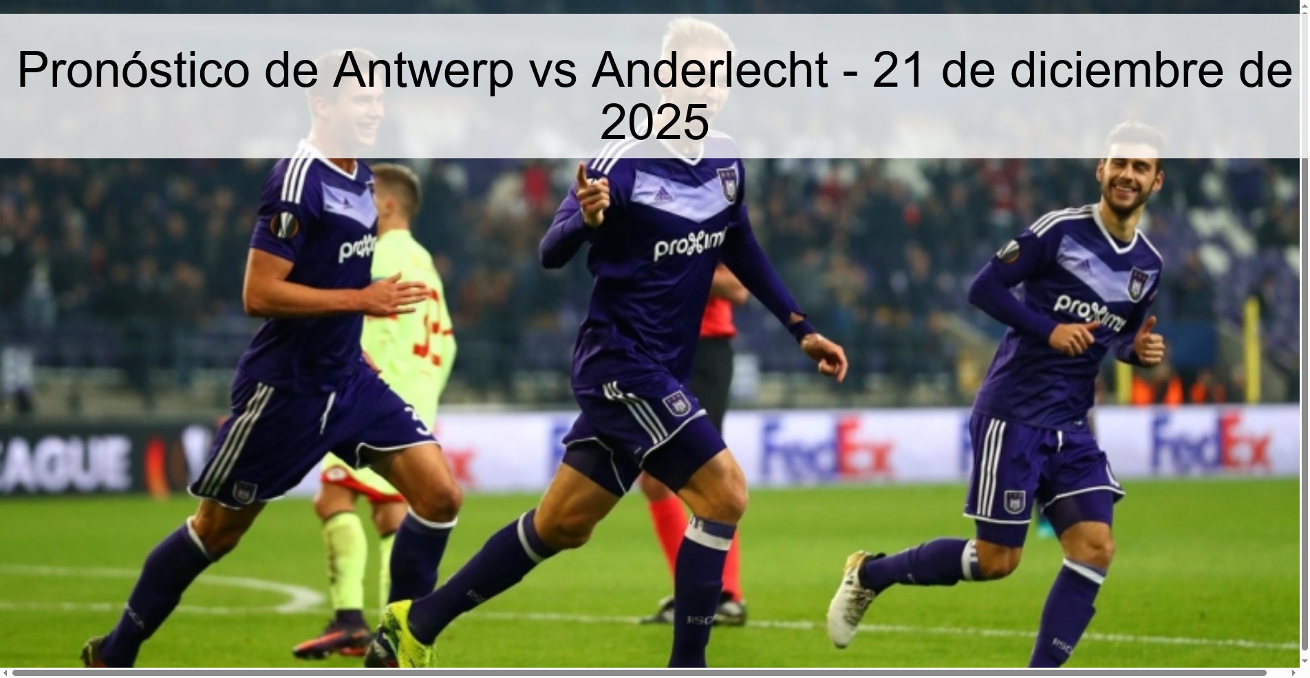 Antwerp vs Anderlecht Prediction – December 21, 2025