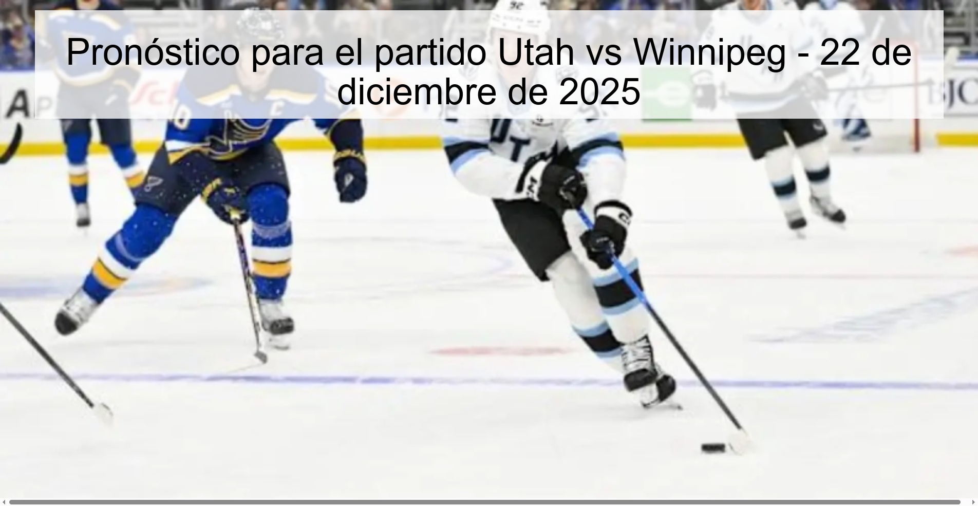 Prediction for the Utah vs Winnipeg match - December 22, 2025