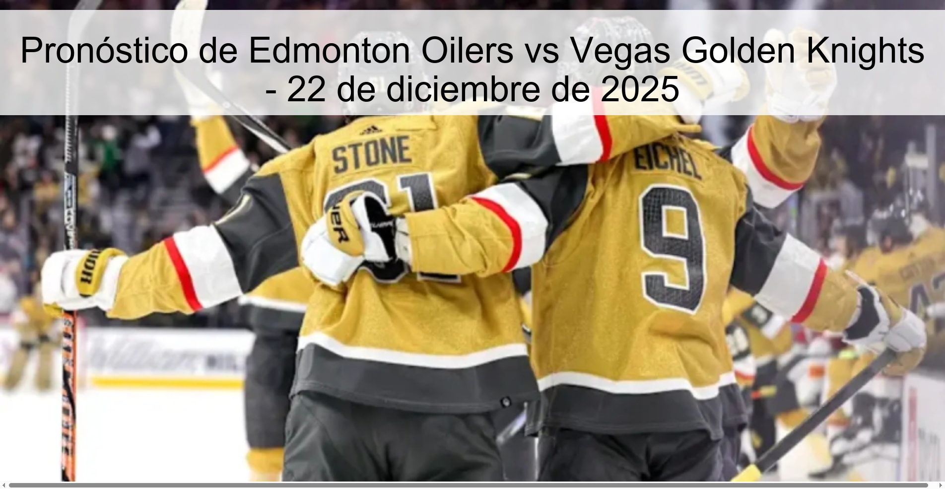 Edmonton Oilers vs Vegas Golden Knights Prediction – December 22, 2025