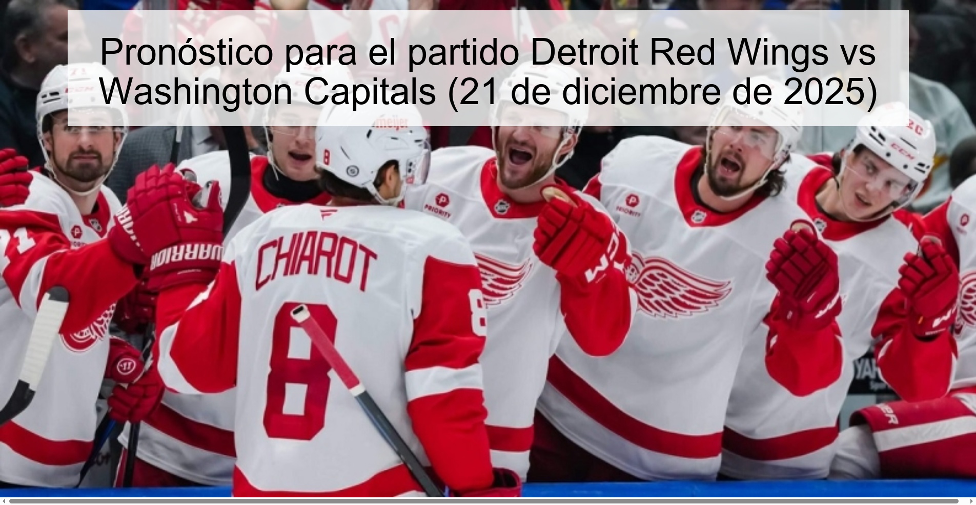 Prediction for the game Detroit Red Wings vs Washington Capitals (December 21, 2025)