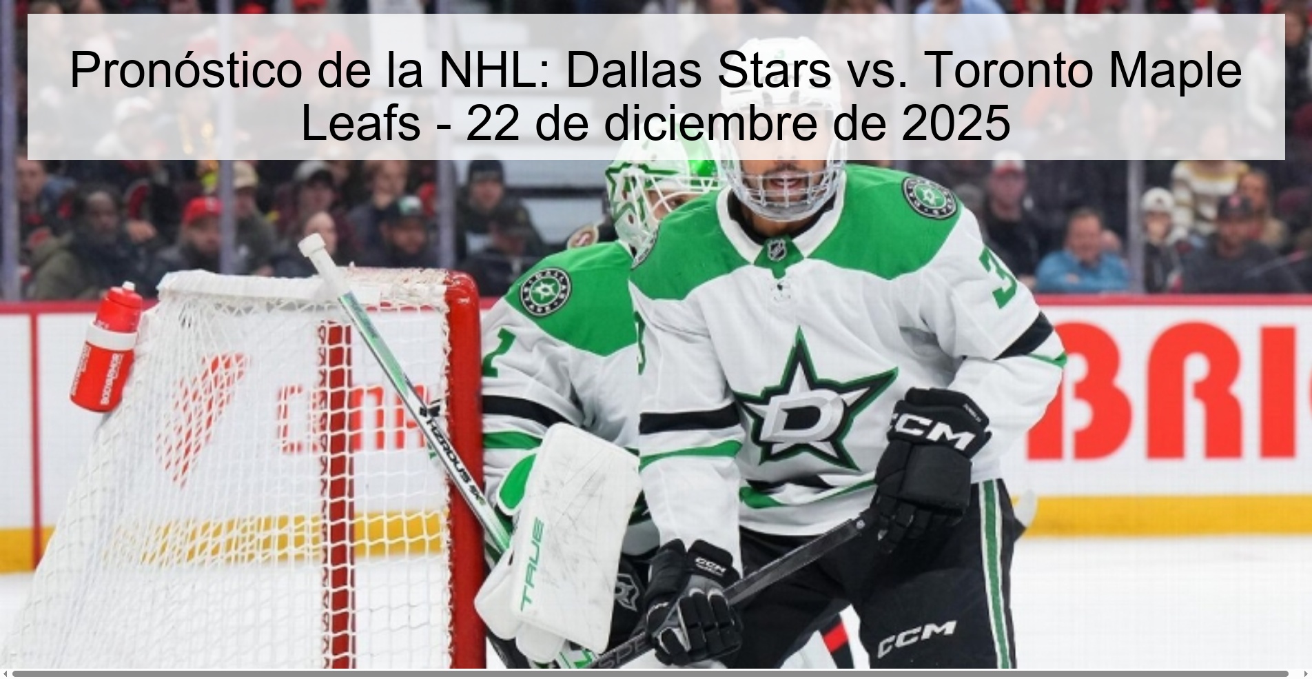 NHL Prediction: Dallas Stars vs. Toronto Maple Leafs – December 22, 2025