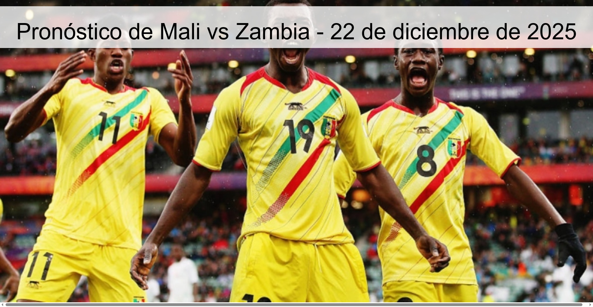 Pronóstico de Mali vs Zambia - 22 de diciembre de 2025