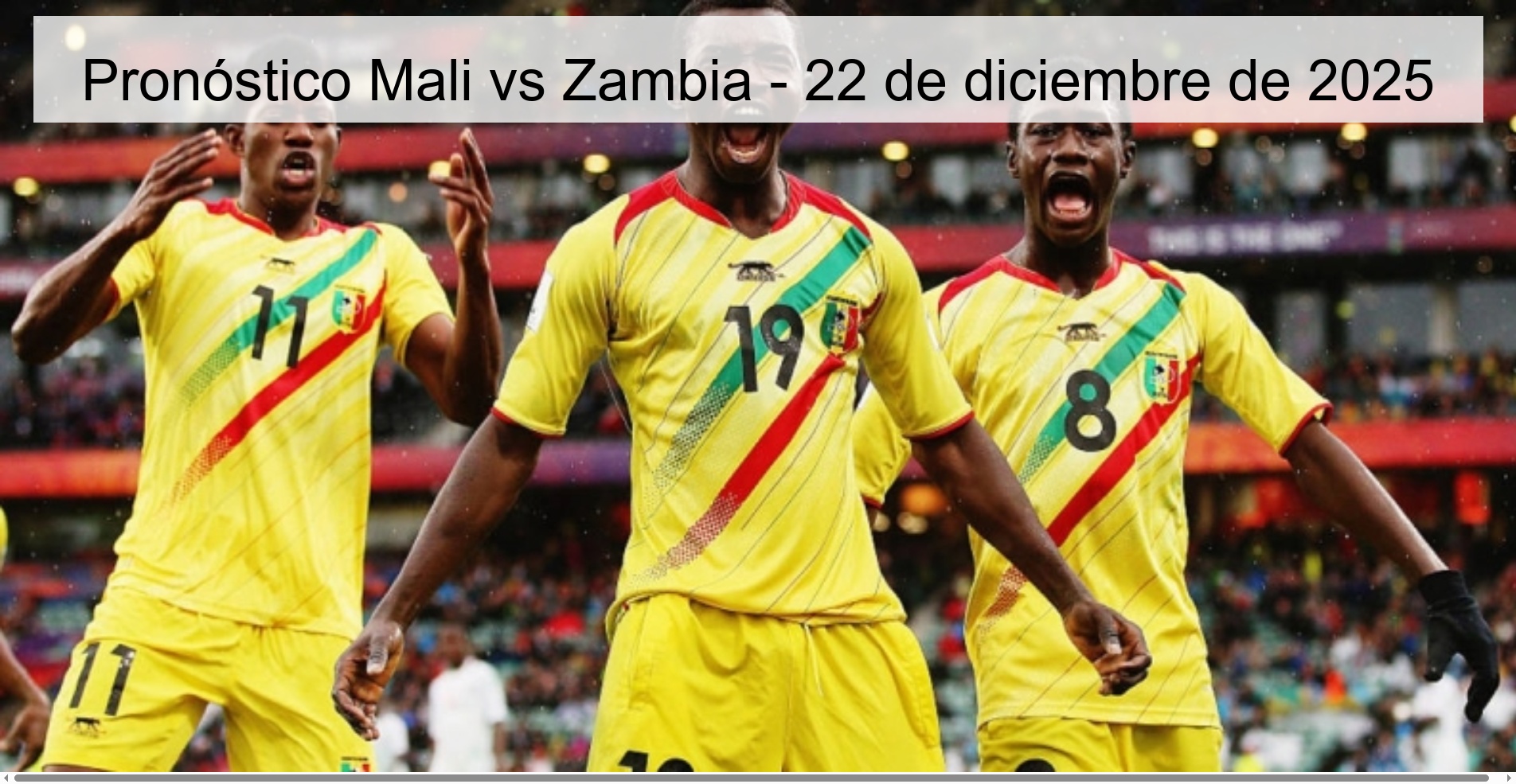 Pronóstico Mali vs Zambia - 22 de diciembre de 2025