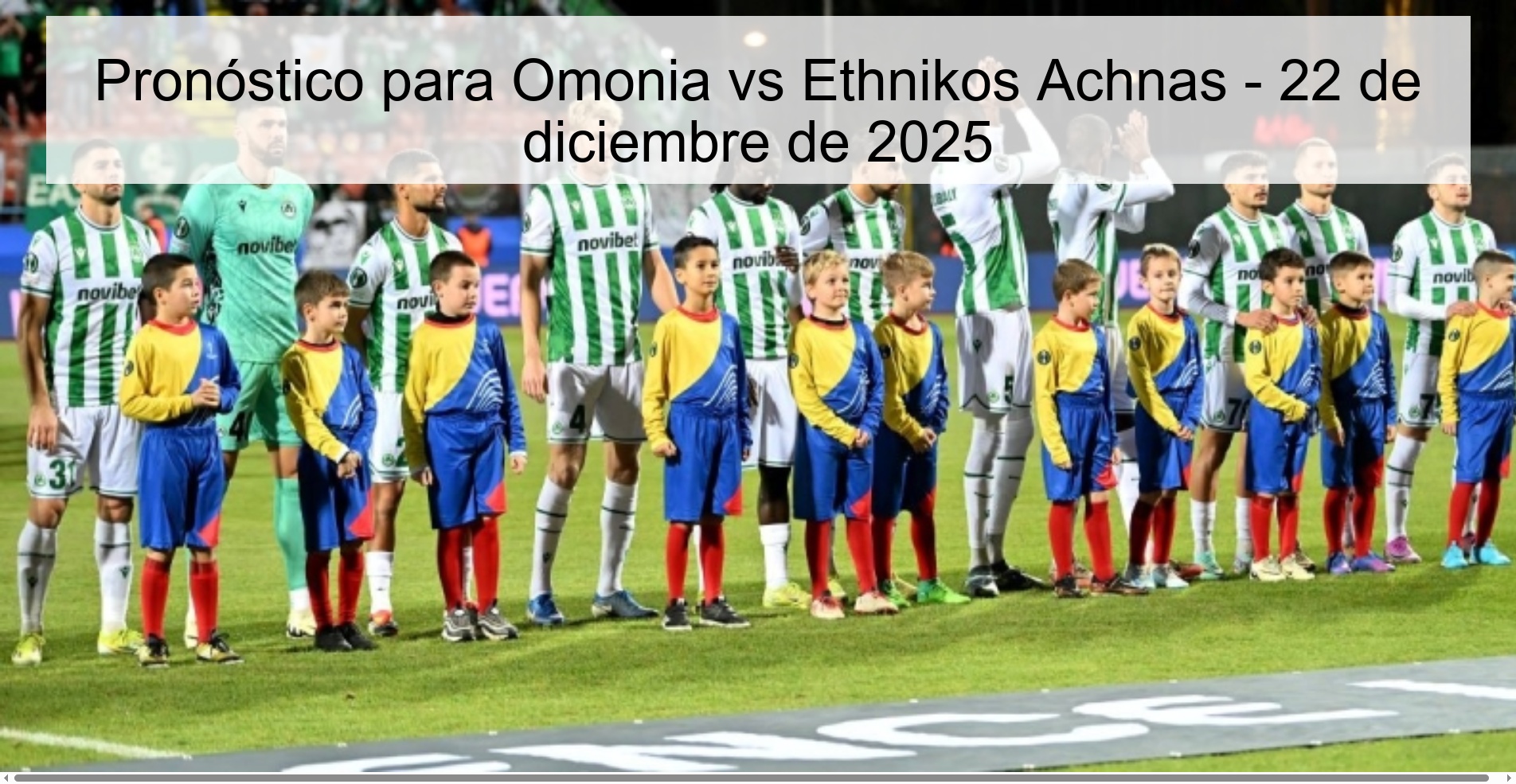 Prediction for Omonia vs Ethnikos Achnas – December 22, 2025