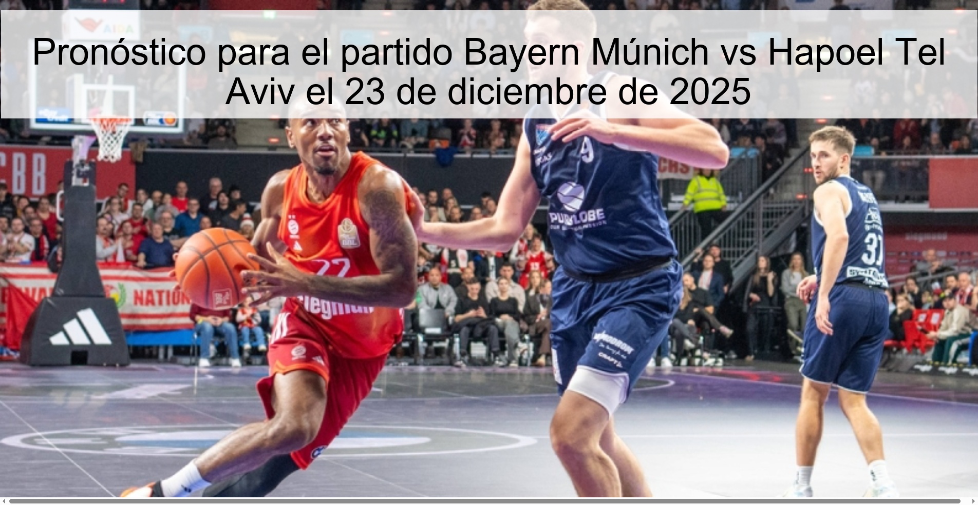 Prediction for the match Bayern Munich vs Hapoel Tel Aviv on December 23, 2025