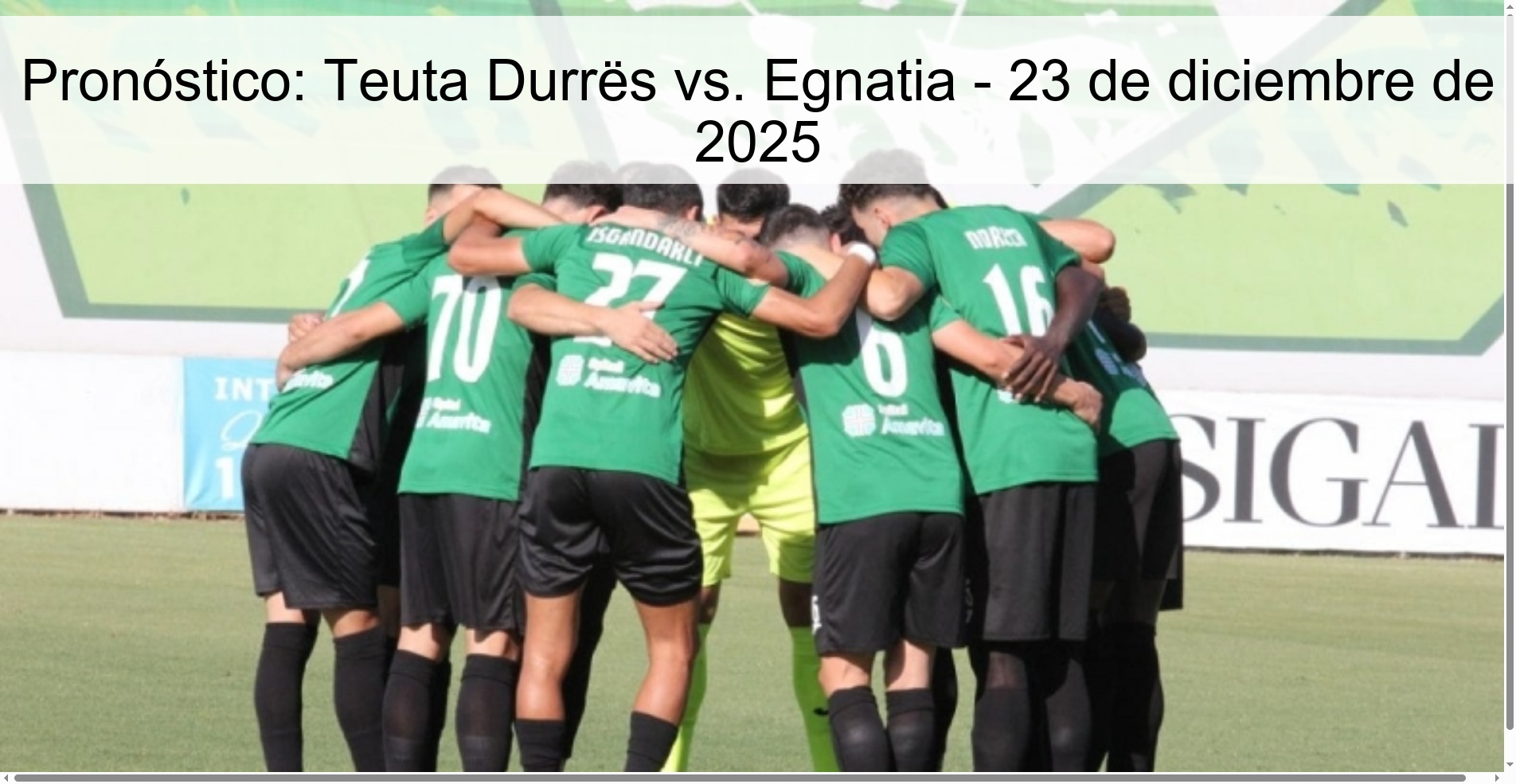 Pronóstico: Teuta Durrës vs. Egnatia - 23 de diciembre de 2025