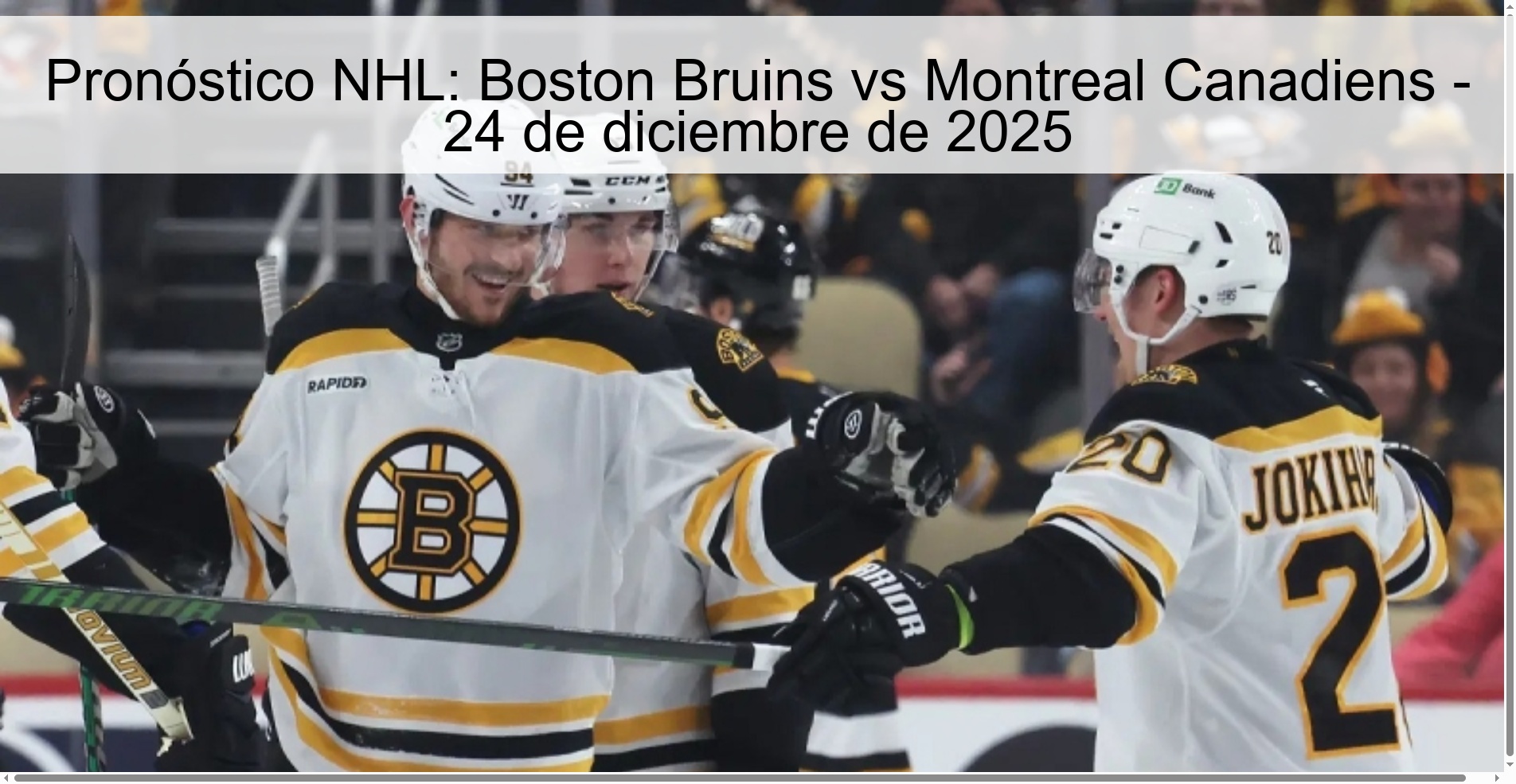 NHL Prediction: Boston Bruins vs Montreal Canadiens – December 24, 2025