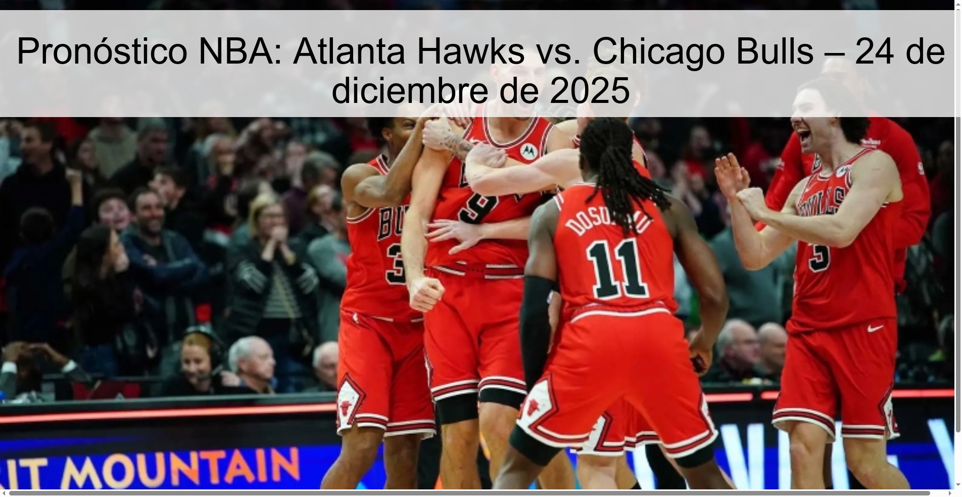 NBA Prediction: Atlanta Hawks vs. Chicago Bulls – December 24, 2025 NBA Prediction: Atlanta Hawks vs. Chicago Bulls – December 24, 2025