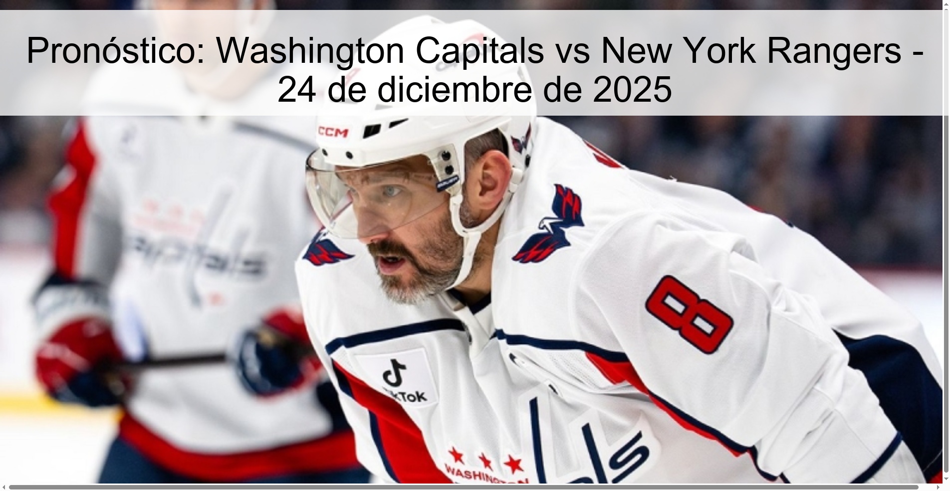 Prediction: Washington Capitals vs New York Rangers - December 24, 2025