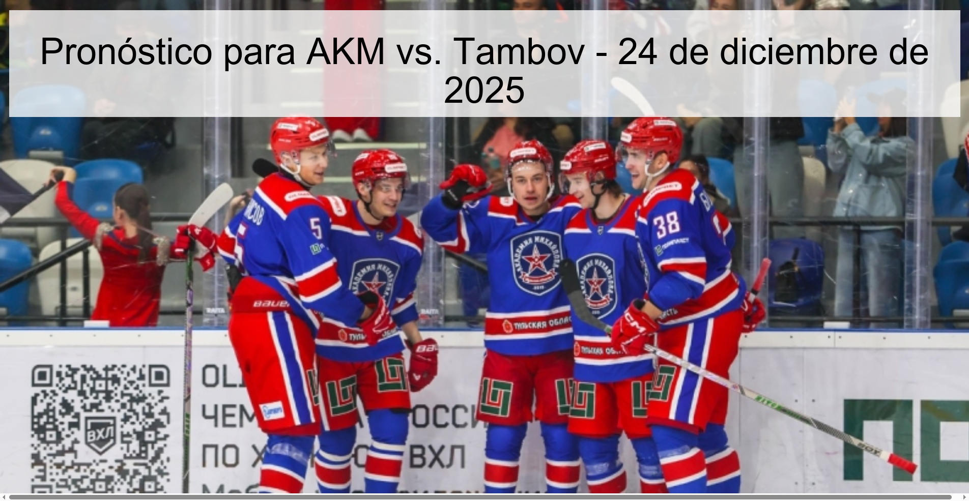 Pronóstico para AKM vs. Tambov - 24 de diciembre de 2025