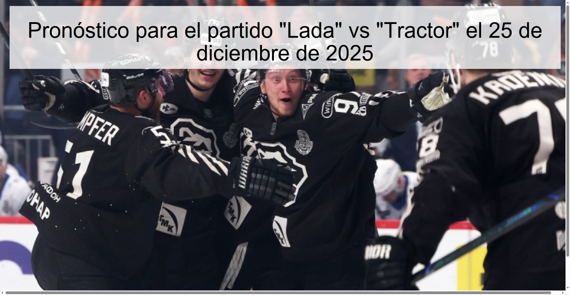 Pronóstico para el partido 