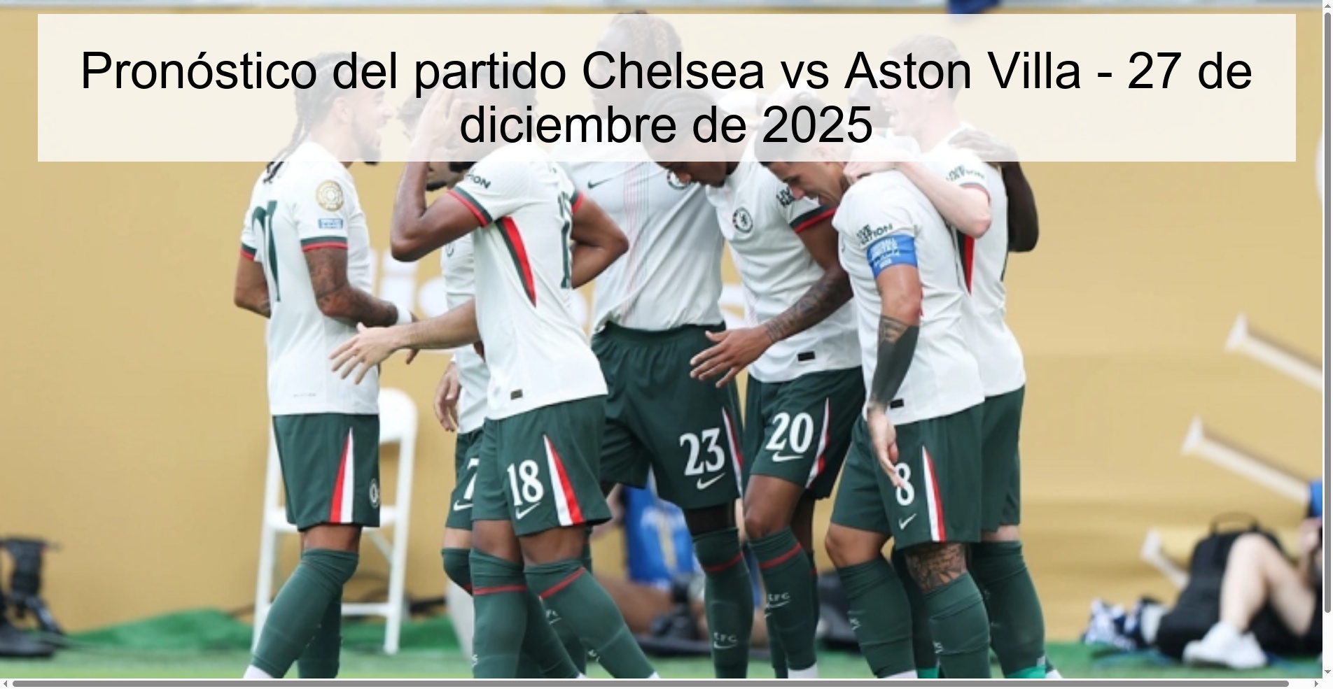 Chelsea vs Aston Villa Prediction – December 27, 2025