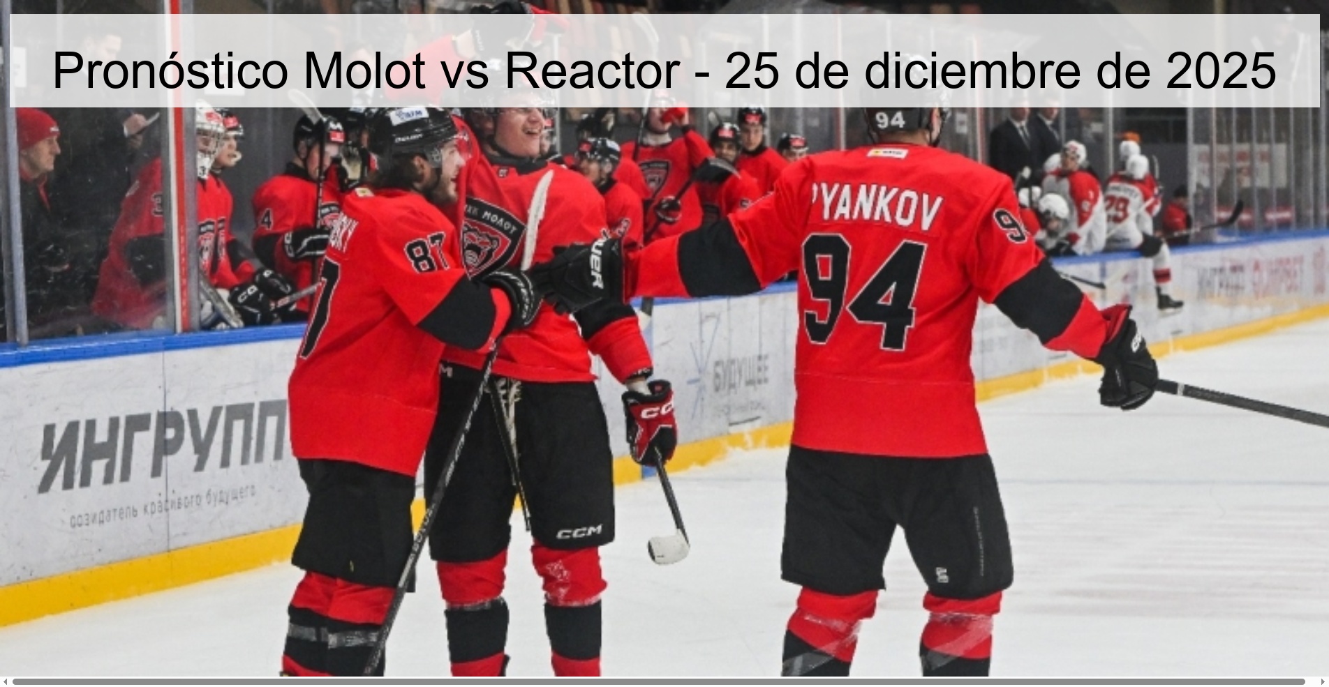 Pronóstico Molot vs Reactor - 25 de diciembre de 2025