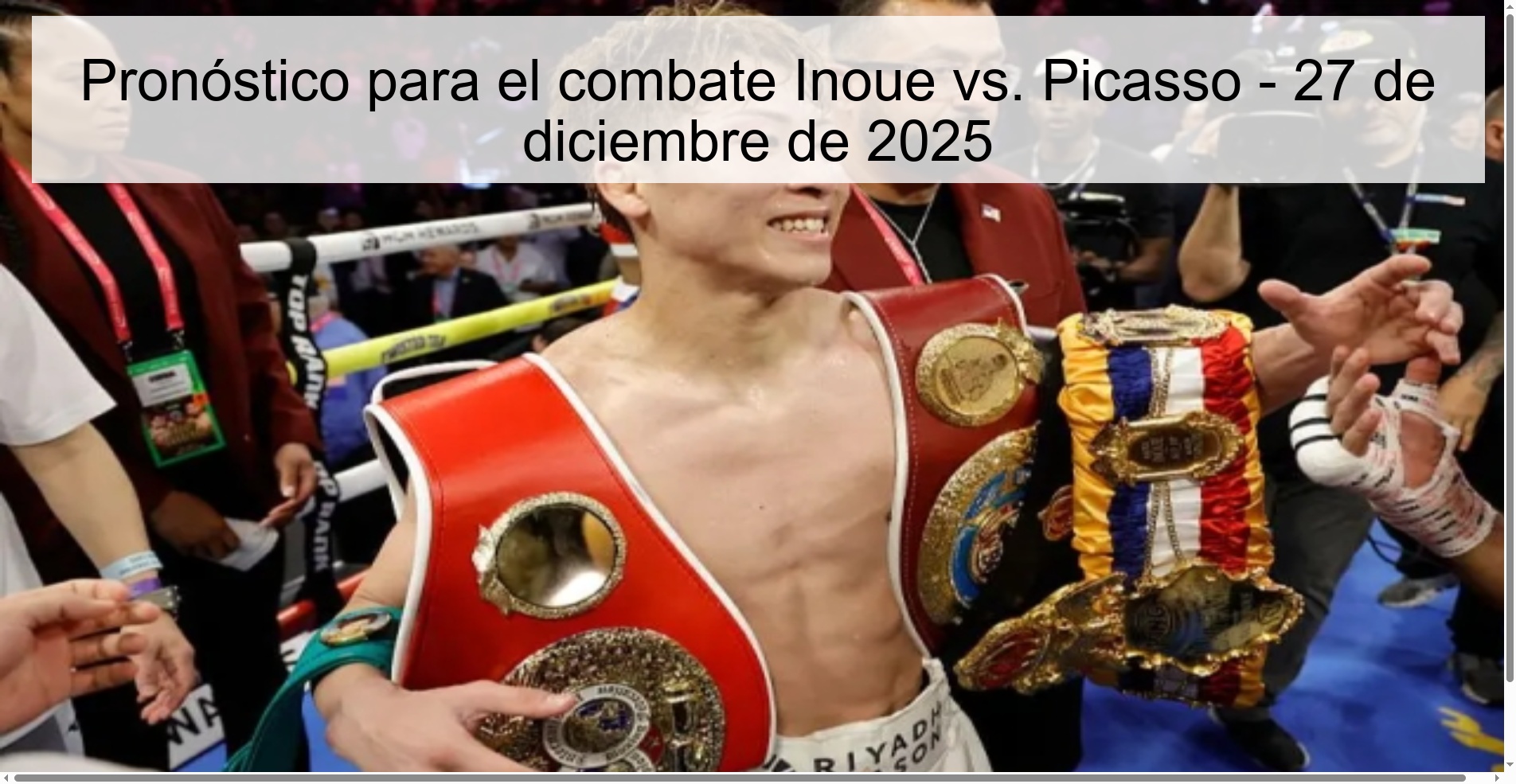 Pronóstico para el combate Inoue vs. Picasso - 27 de diciembre de 2025