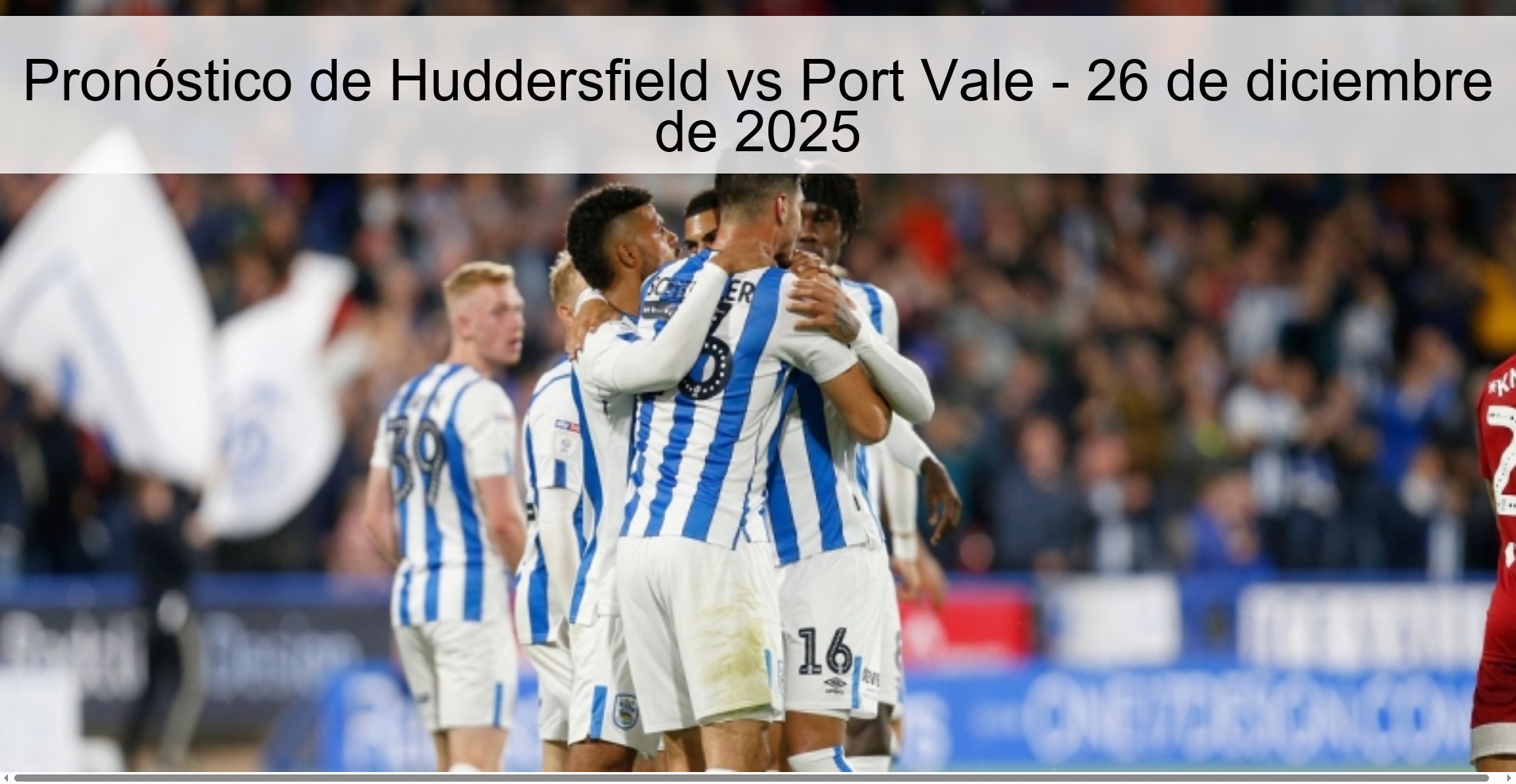 Huddersfield vs Port Vale Prediction – December 26, 2025