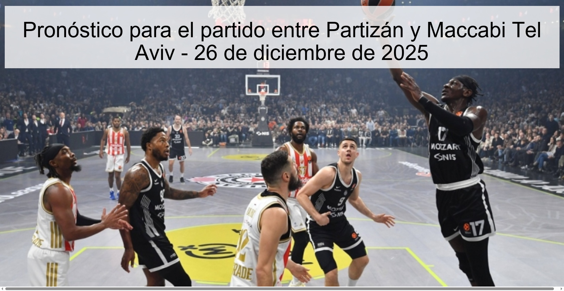 Pronóstico para el partido entre Partizán y Maccabi Tel Aviv - 26 de diciembre de 2025