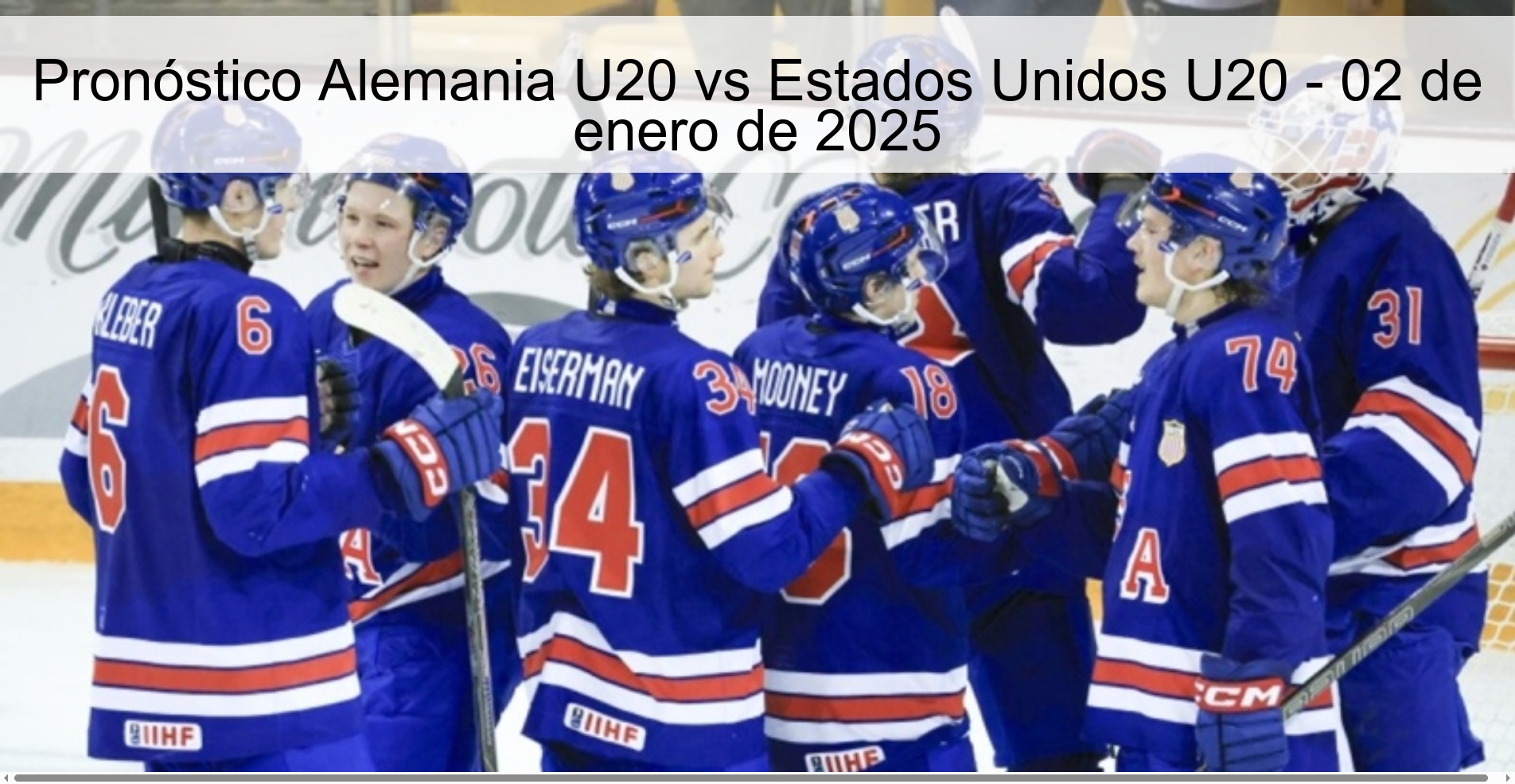 Pronóstico Alemania U20 vs Estados Unidos U20 - 02 de enero de 2025