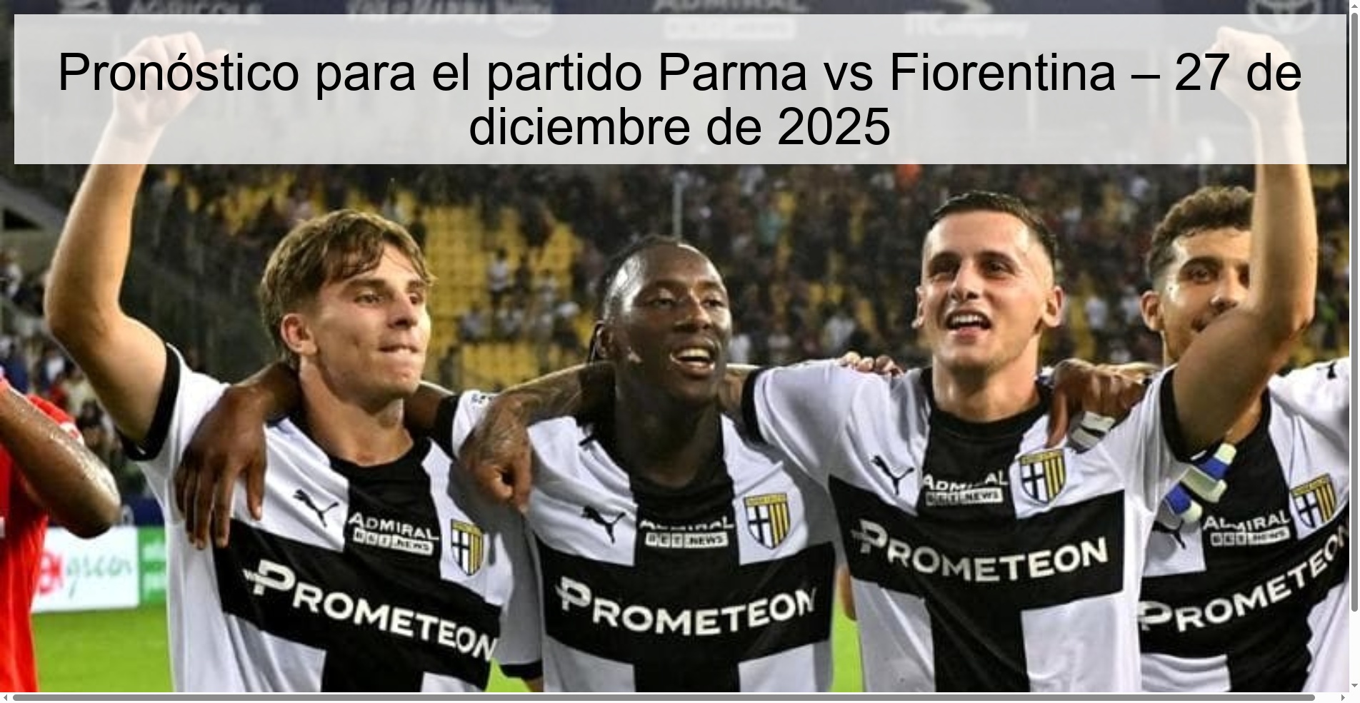 Prediction for the Parma vs Fiorentina match – December 27, 2025