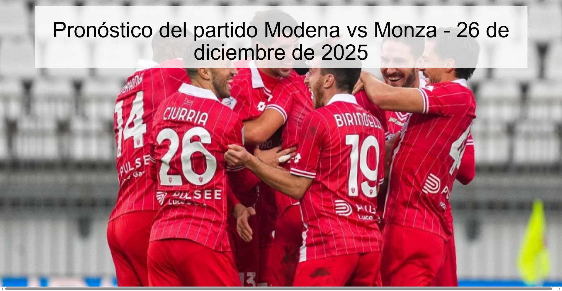 Modena vs Monza Prediction – December 26, 2025