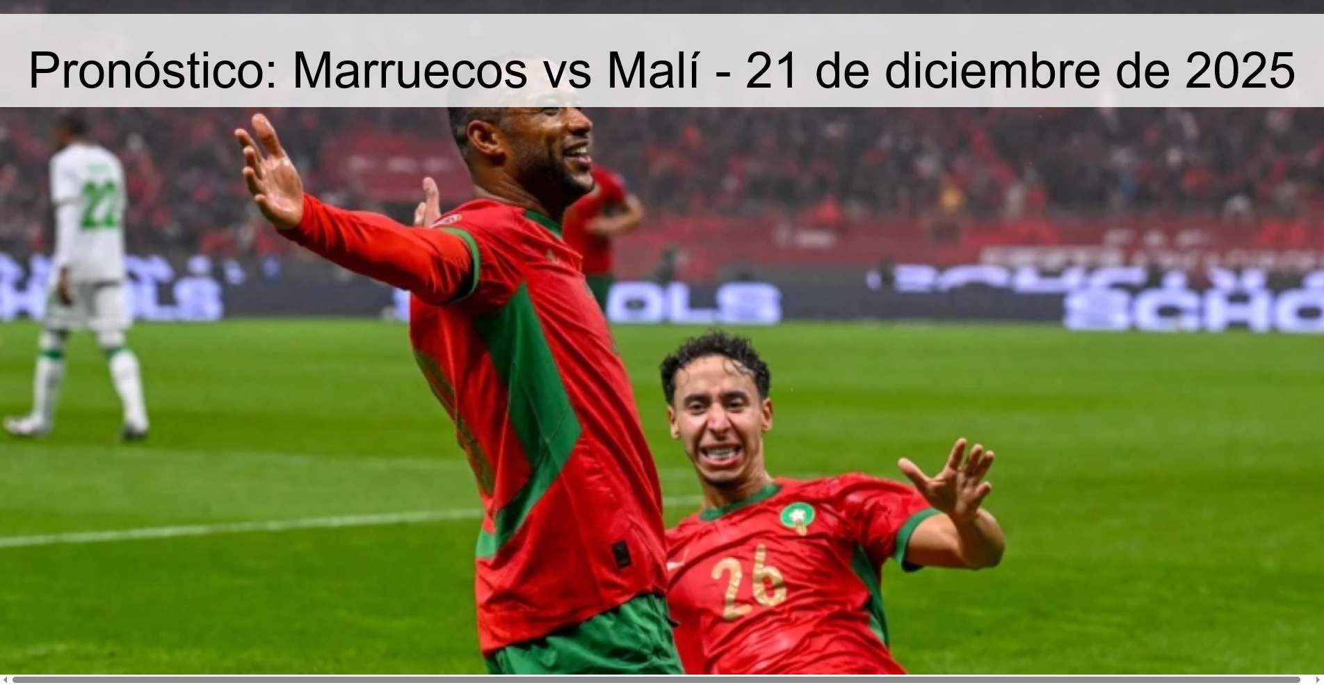 Pronóstico: Marruecos vs Malí - 21 de diciembre de 2025