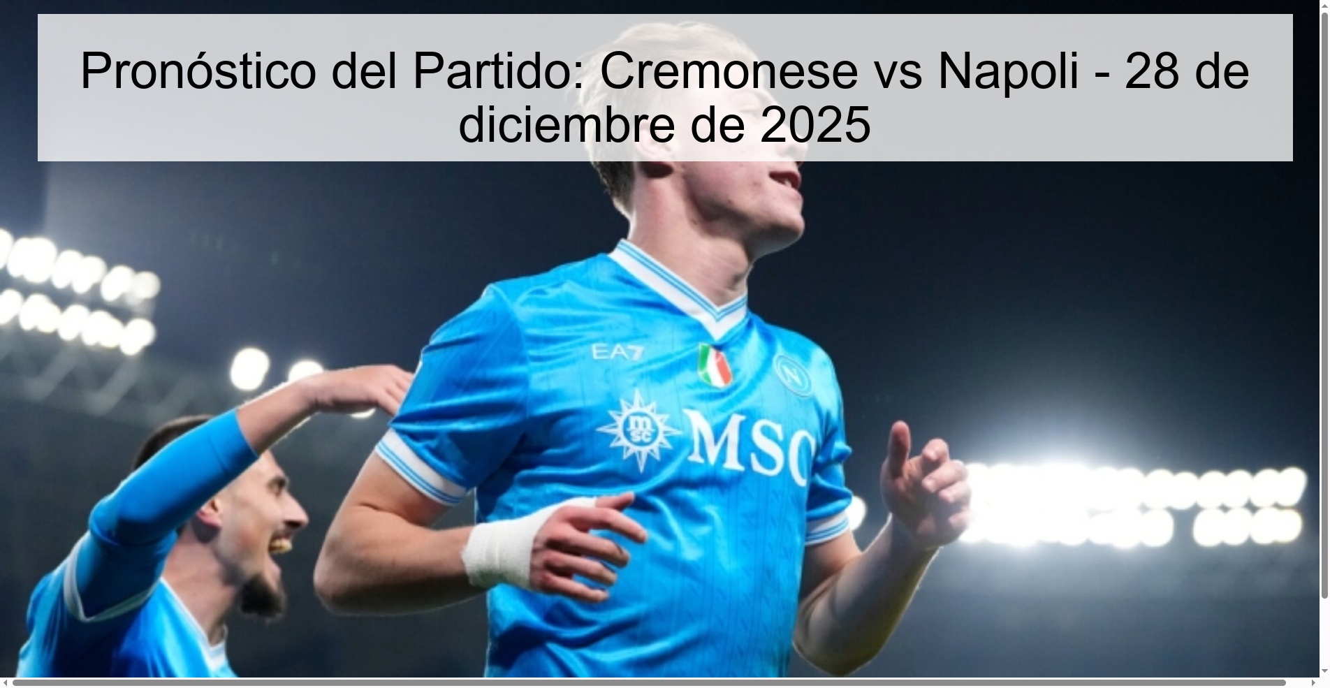 Pronóstico del Partido: Cremonese vs Napoli - 28 de diciembre de 2025