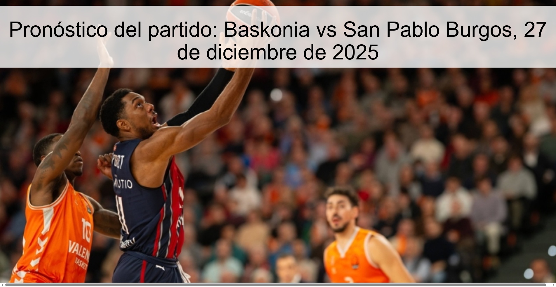 Match prediction: Baskonia vs San Pablo Burgos, December 27, 2025