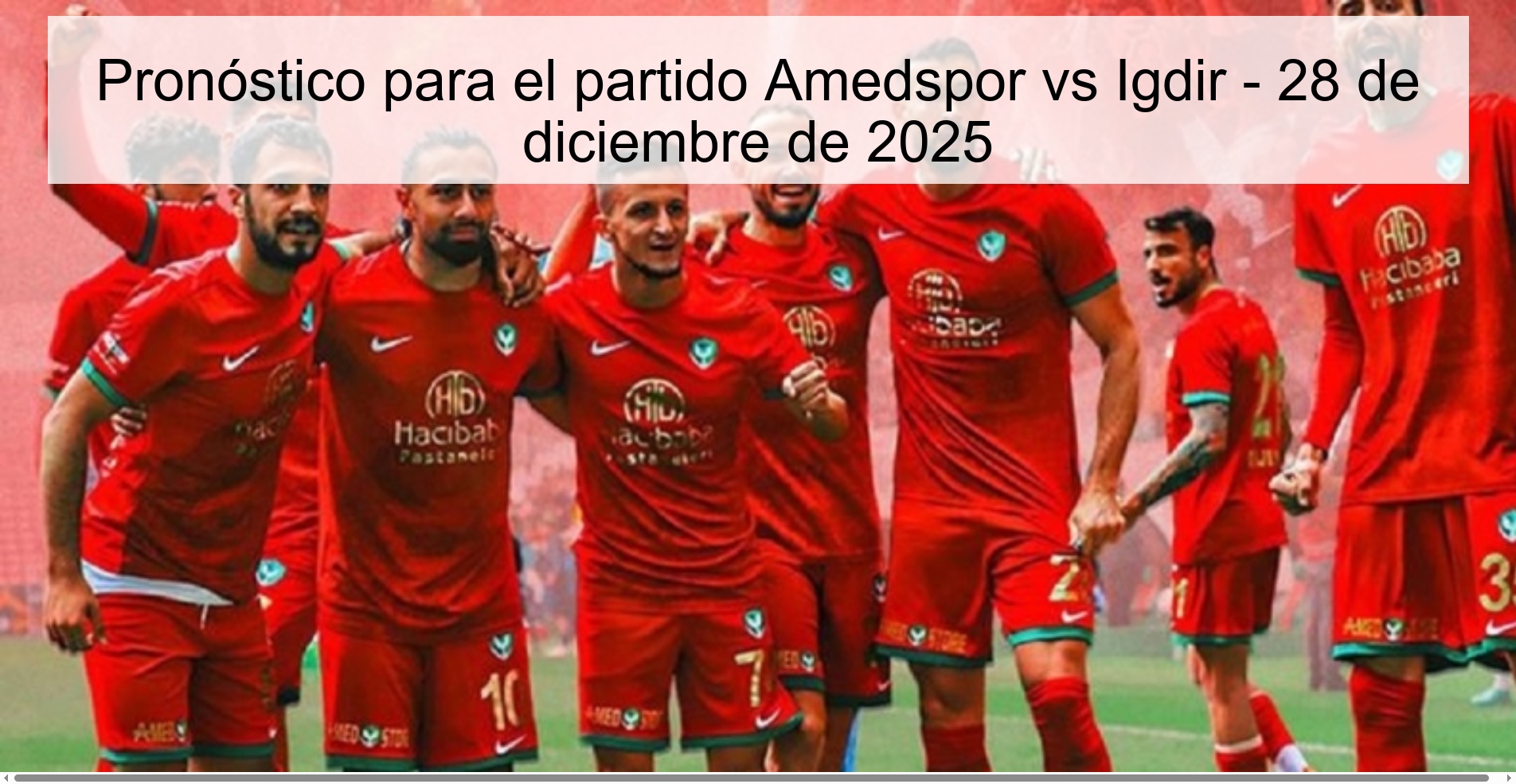Prediction for the match Amedspor vs Igdir - December 28, 2025