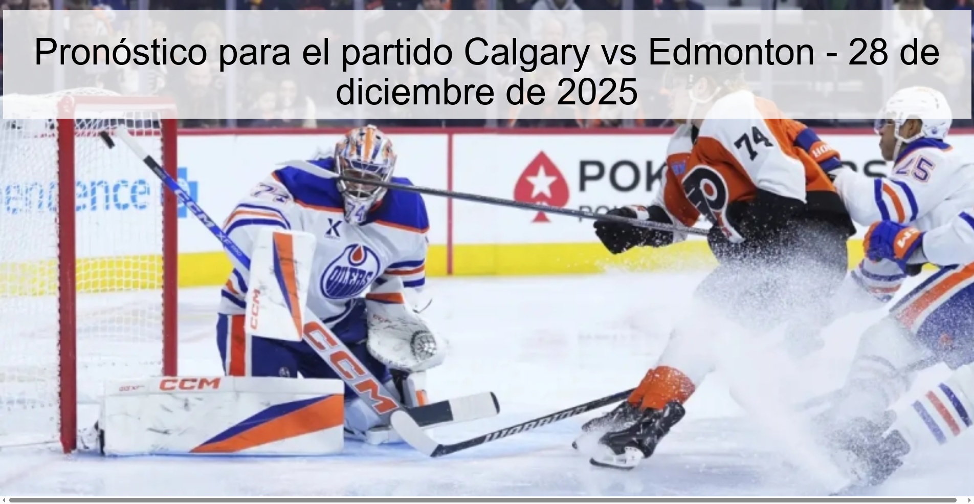 Pronóstico para el partido Calgary vs Edmonton - 28 de diciembre de 2025