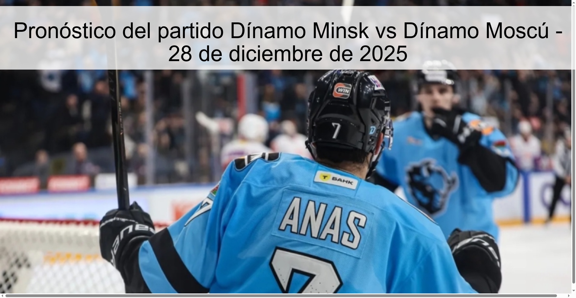 Pronóstico del partido Dínamo Minsk vs Dínamo Moscú - 28 de diciembre de 2025