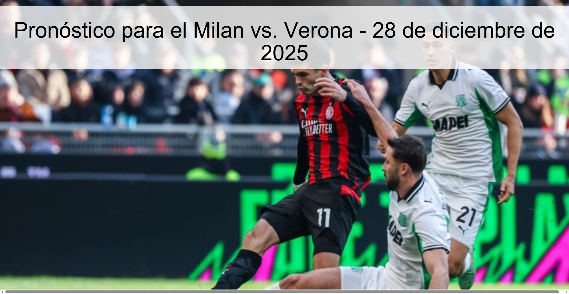 Pronóstico para el Milan vs. Verona - 28 de diciembre de 2025