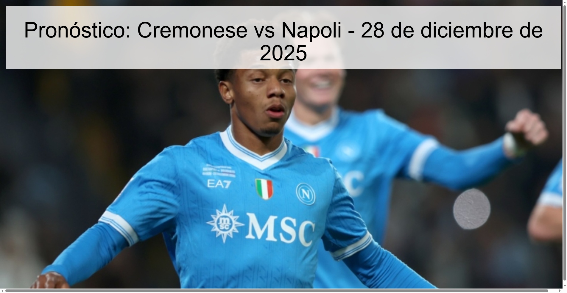 Pronóstico: Cremonese vs Napoli - 28 de diciembre de 2025