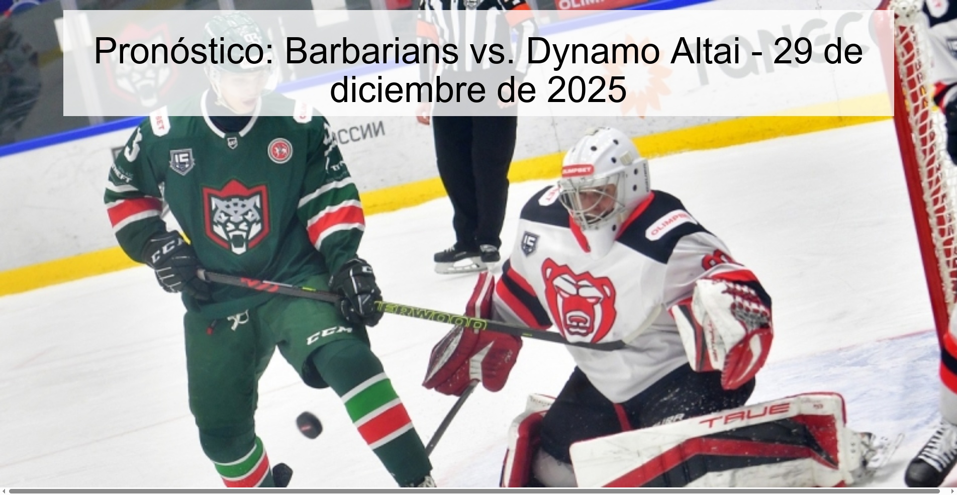 Pronóstico: Barbarians vs. Dynamo Altai - 29 de diciembre de 2025