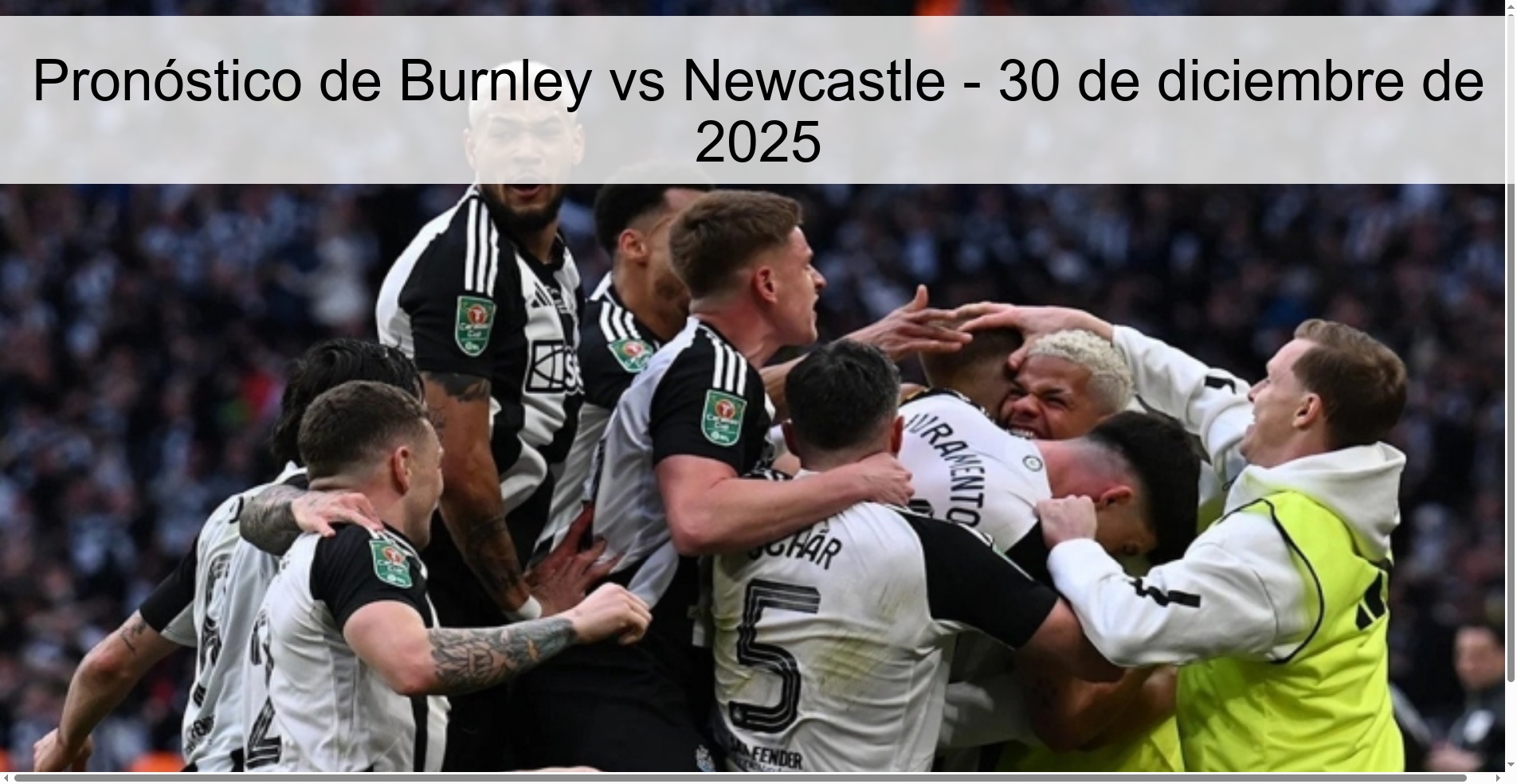 Pronóstico de Burnley vs Newcastle - 30 de diciembre de 2025