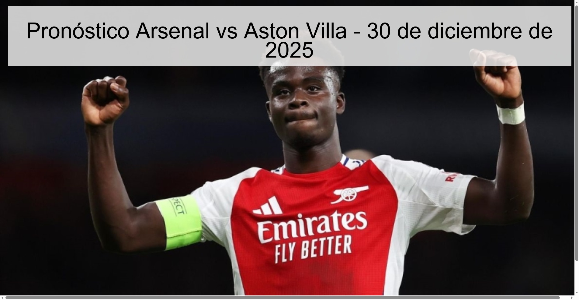 Arsenal vs Aston Villa Prediction – December 30, 2025