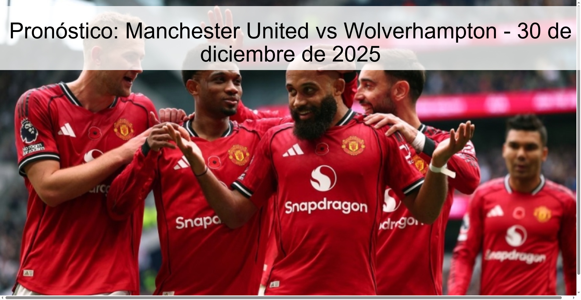 Prediction: Manchester United vs Wolverhampton – December 30, 2025